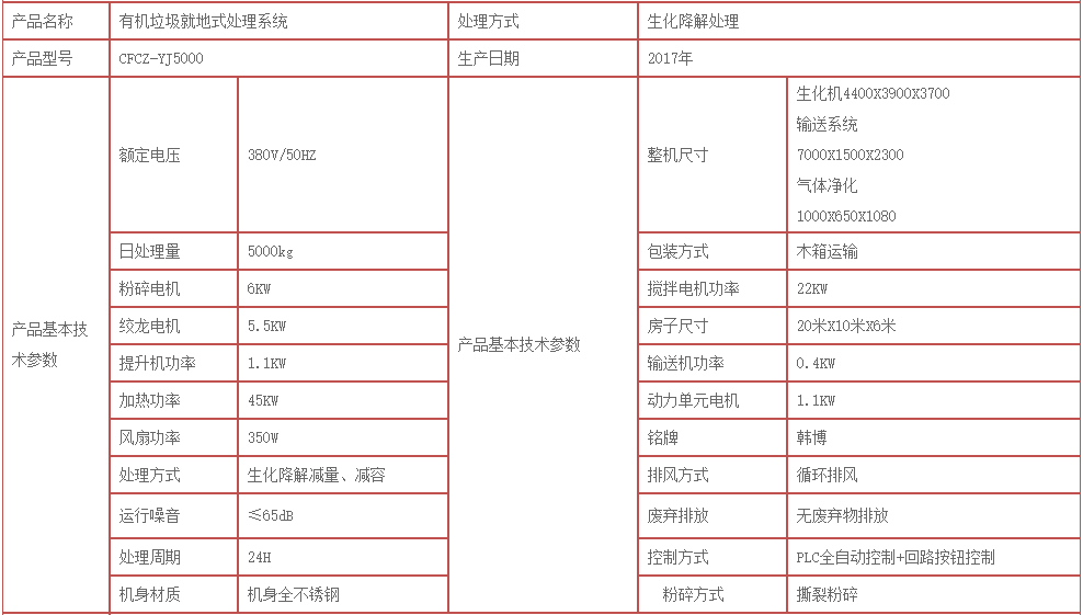 5000kg有機垃圾處理設備