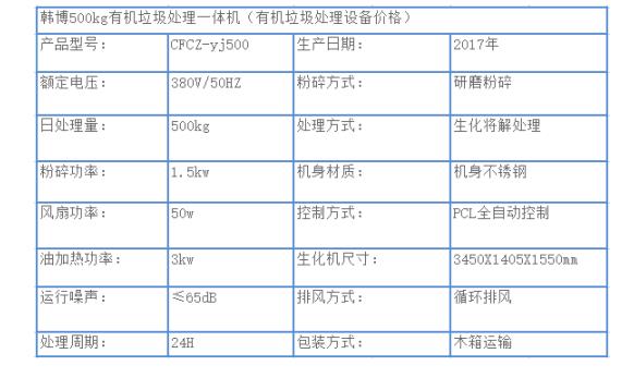 500kg有機垃圾處理一體機