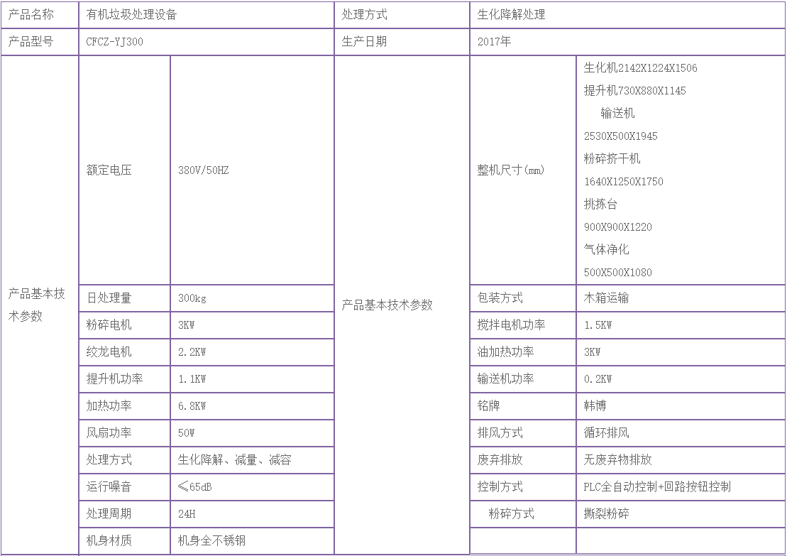 300kg有機垃圾處理設備