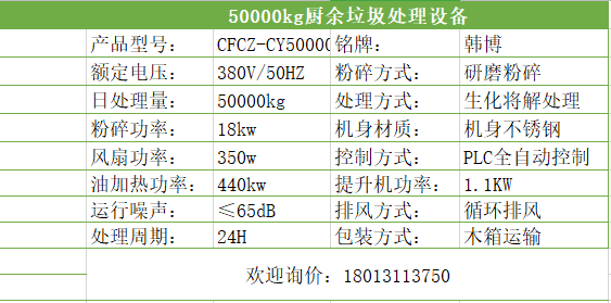 江蘇50000kg廚余垃圾處理設備