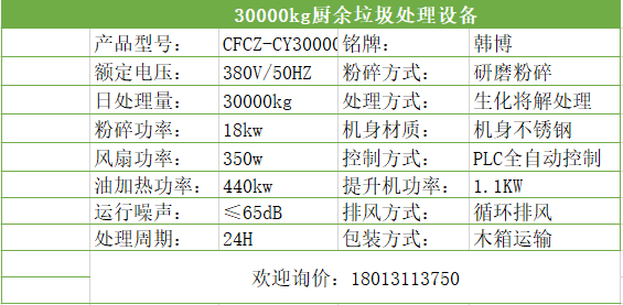 30000kg廚余垃圾處理器